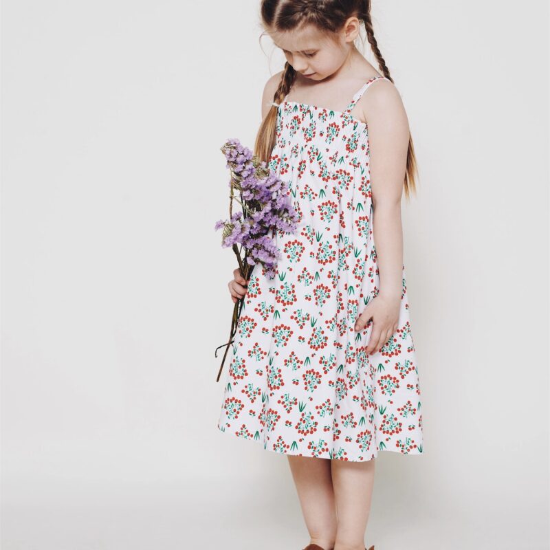 Sukienka dla dziewczynki na ramiaczkach Borowki 1