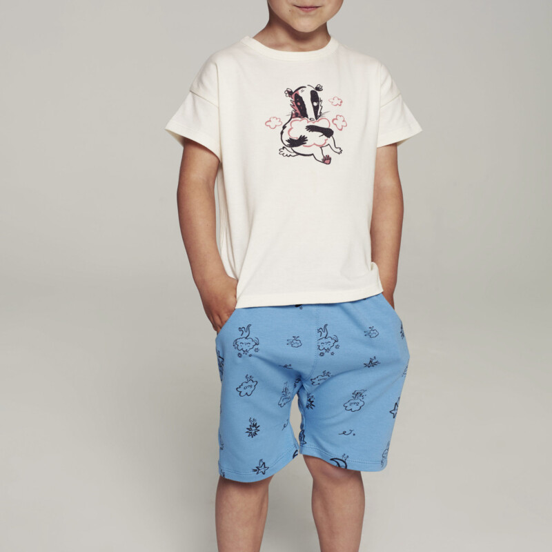 T shirt dla dziecka kremowy Borsuk przod scaled 1