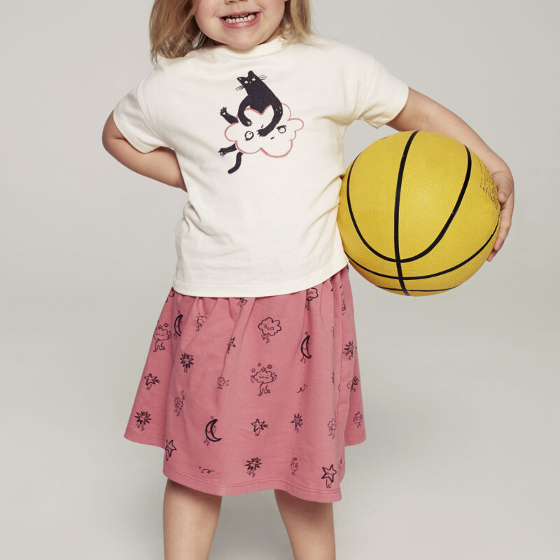 T shirt dla dziecka kremowy Kot scaled 1