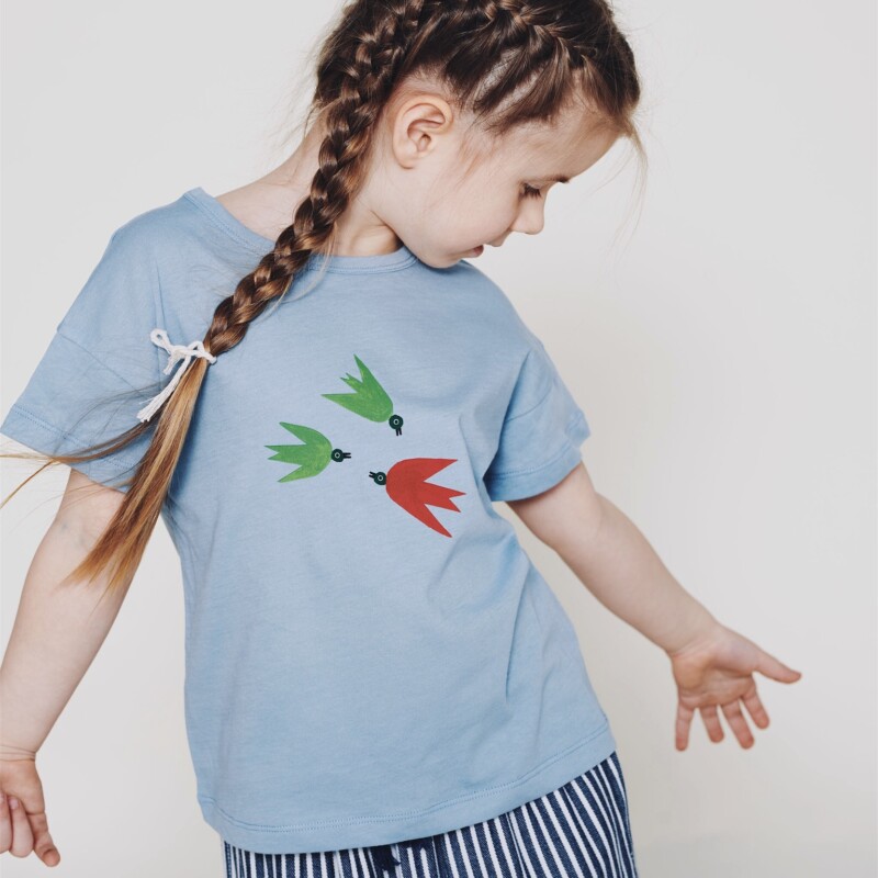 T shirt dla dziecka niebieski Jaskolki